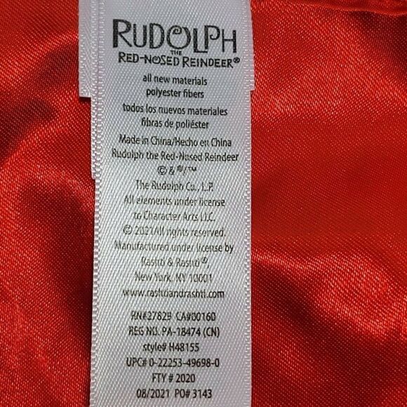 Rudolph Red Nosed Reindeer Lovey Security Blanket MY FIRST RUDOLPH 12x12 NWT - Picture 9 of 11